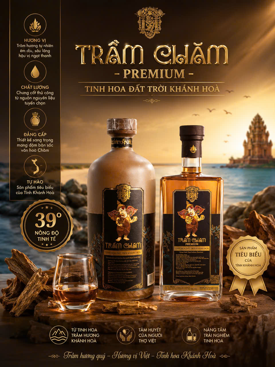 Rượu Trầm Chăm - Premium